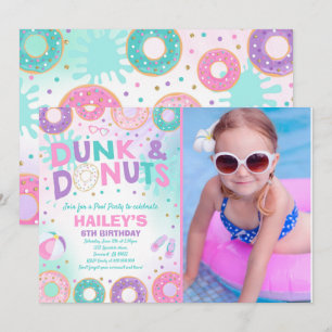 Pool Party Invitation Dunk Et Donuts Pool Party