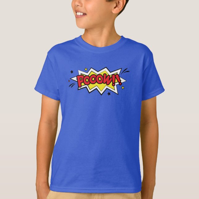 Pooow! Kids Comic T-Shirt (Devant)