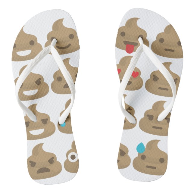 poop emojis sandales chaussures tongs flops (Semelle)
