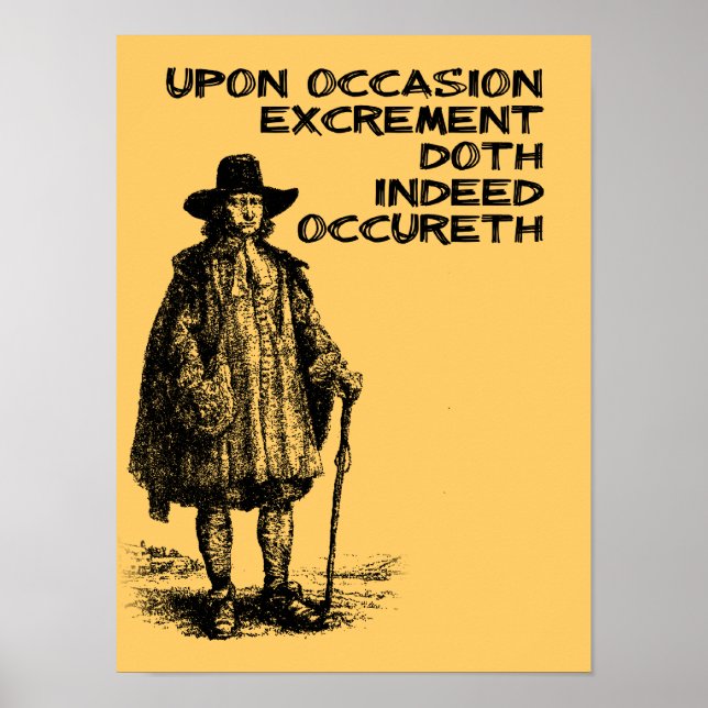 Poop Happens Funny Poster (Devant)