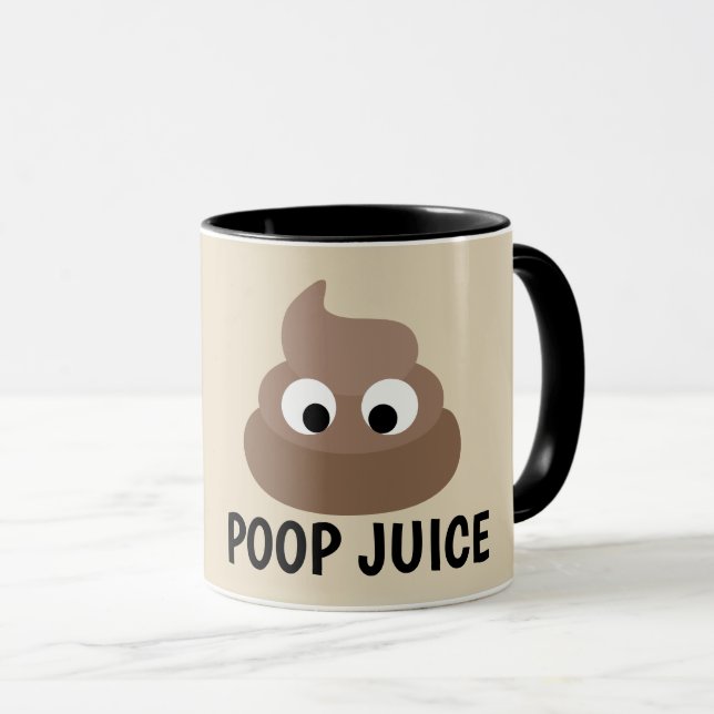 POOP JUS Drôle Mugs de café (Devant droit)