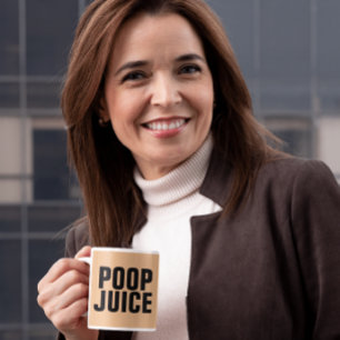 POOP JUS FUNNY CAFÉ MUGS