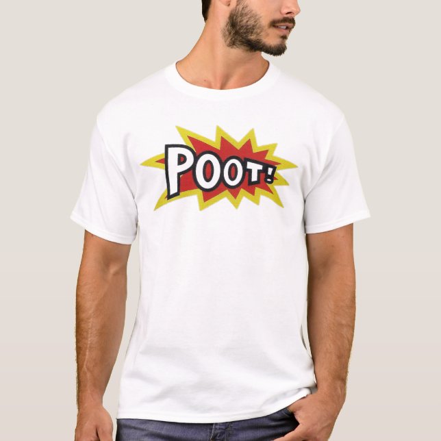 POOT, design de t-shirt de skateboard rétro. (Devant)