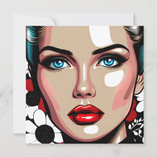 Pop Art Ai Comic Book Visage de femme