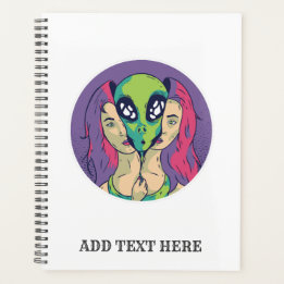 Pop Art Alien dans le dessin de fille - Sous la pe