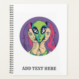 Pop Art Alien dans le dessin de fille - Sous la pe