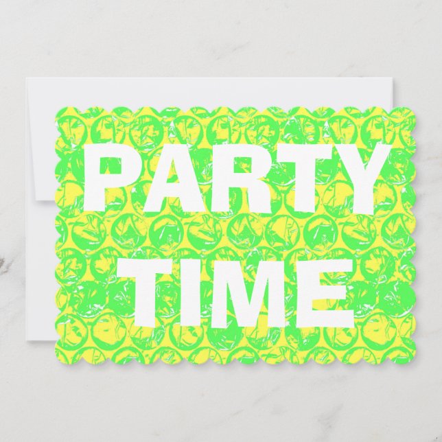 Pop art bulle envelopper invitation fête d'anniver (Devant)