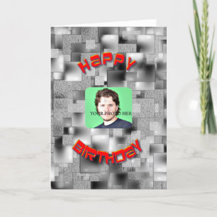 Pop art carte d'anniversaire photo abstraite