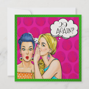 Pop Art Cinties Fun Invitation