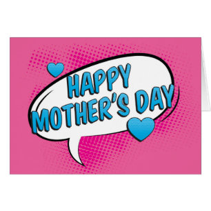 Pop Art Comic Bubble Fête des mères