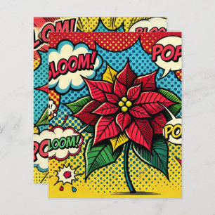 Pop Art Comic Livre Poinsettia Scrapbook Papier
