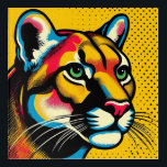 Pop Art Cougar 12 x 12 Acrylique Mur Art<br><div class="desc">Une pièce murale acrylique 12 x 12 d'un Pop Art Cougar! OEuvre originale !</div>