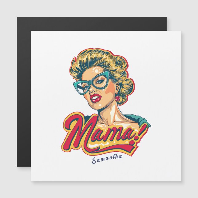 Pop Art de Mama Retro Personnalisé 2 (Devant / Derrière)