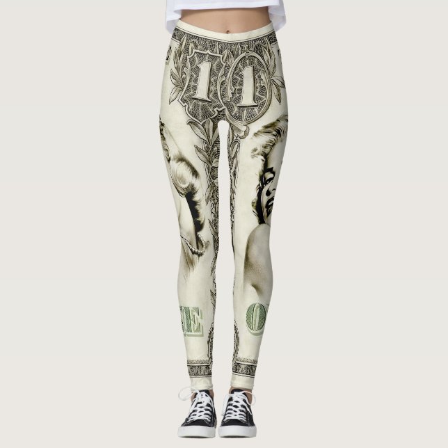 Pop Art Dollar Leggings Vintage Glam (Devant)