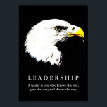 Pop Art Eagle Motivational Leadership Poster<br><div class="desc">Freedom & Courage Motivational Eagles Images - Fearsome Patriotic Eagle - Pop Art Syle American Eagle Landing Image - Sephia Brown Tones Watercolor Effet American Bald Eagle - Fearless American Bald Eagle : Flying American Eagle Pictures - L'aigle chauve est l'oiseau national et le symbole des États-Unis.</div>