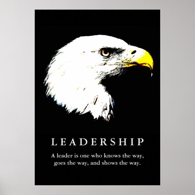 Pop Art Eagle Motivational Leadership Poster (Devant)