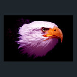 Pop Art Eagles - Bald Eagle Affiches<br><div class="desc">Posters d'aigle à tête blanche Imprimés : Poster d'aigle américain - Aigle patriotique effrayant - L'aigle à tête blanche est un oiseau nord-américain et le symbole national des États-Unis d'Amérique.</div>