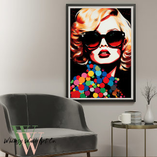 Pop Art Femme Colorée Impression