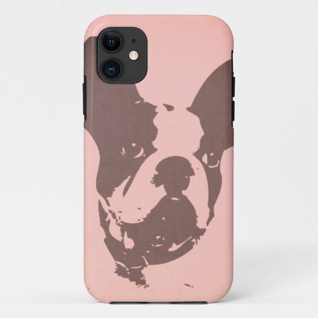 POP ART FRANÇAIS BULLDOG IN PINK iPhone11 COQUE (Dos)