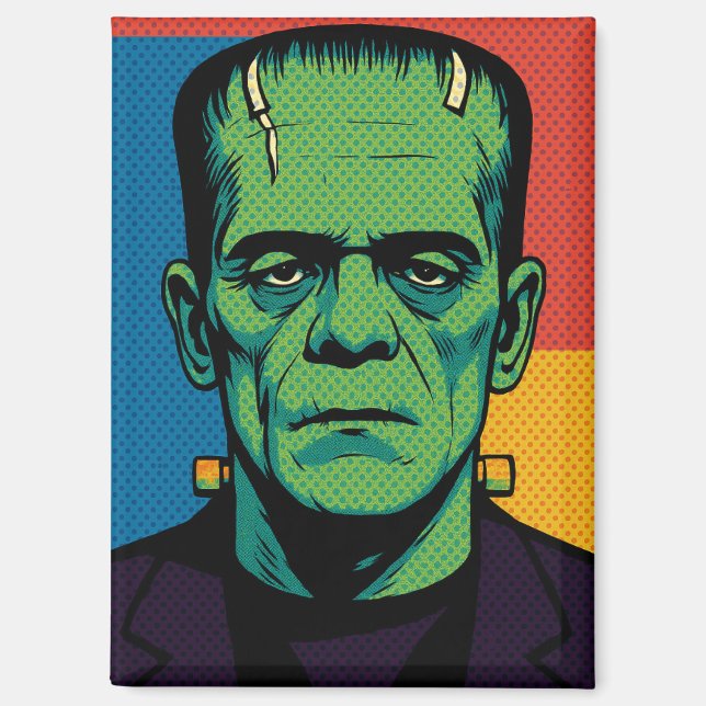 Pop Art Frankenstein Frigo Magnet (Recto)