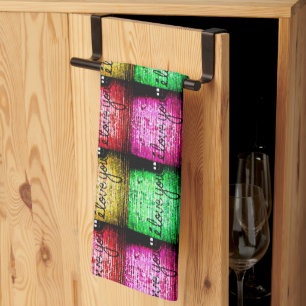 Pop Art Graffiti Aimer serviette murale
