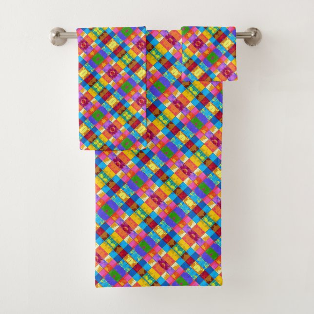 Pop Art grunge Blocs de couleurs (En situation)
