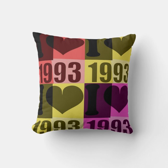 Pop Art - I love 1993 - Coussin (Recto)