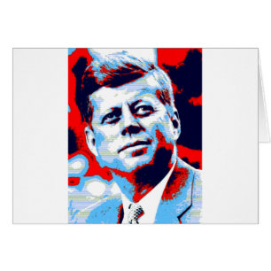 Pop Art JFK John F. Kennedy Red Blue