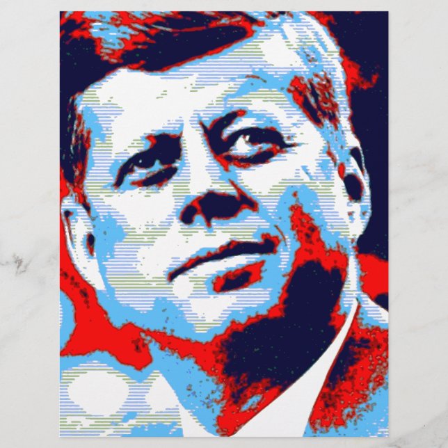 Pop Art JFK John F. Kennedy Red Blue (Devant)