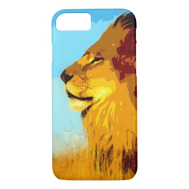 Pop Art Lion iPhone 7 Coque (Dos)