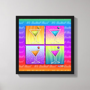 POP ART MARTINIS Toile encadrée galerie