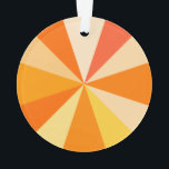 Pop Art Modern 60s Funky Geometry Rays in Orange<br><div class="desc">Ce design pop art branché,  d'inspiration rétro des années 60,  a des rayons orange psychédéliques / coups de soleil tournant dans un motif géométrique. Ce design branché,  minimaliste et ultra-moderne présente douze rayons lumineux dans des tons d'orange variés. C'est super,  bébé.</div>