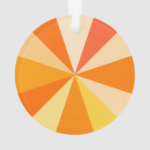 Pop Art Modern 60s Funky Geometry Rays in Orange