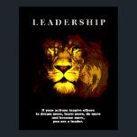 Pop Art Motivational Leadership Lion Poster<br><div class="desc">Lion Digital Artwork - Lion Head Computer Animal Art - College Pop Art - Wild Big Cats Computer Images</div>