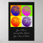Pop Art Motivational Quote Basketball Poster<br><div class="desc">I Love This Game. Popular Sports - Basketball Game Ball Image.</div>