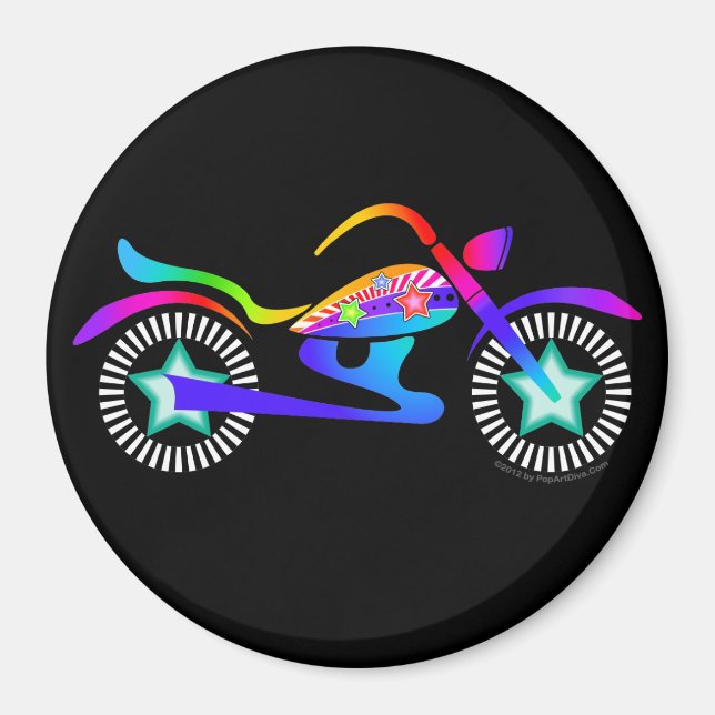Pop Art MOTORCYCLE Magnet (Devant)