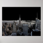 Pop Art New York City Poster Imprimer<br><div class="desc">New York - Photo de l'Art numérique des gratte-ciel de Manhattan</div>