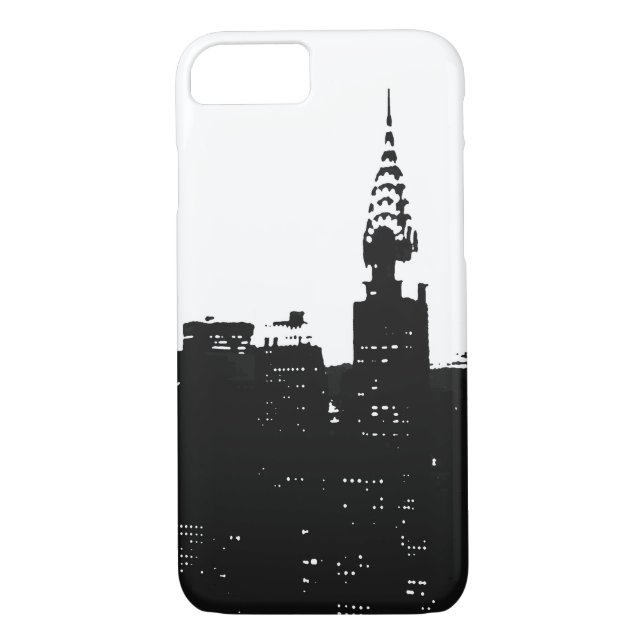 Pop Art New York Silhouette iPhone 7 Coque (Dos)