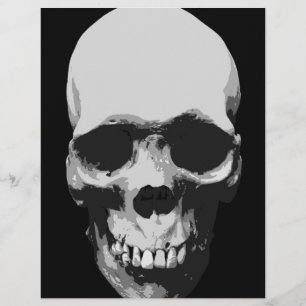 Pop Art noir et blanc crâne