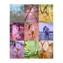 Pop Art Photo Collage Poster Retro Photo Blocs