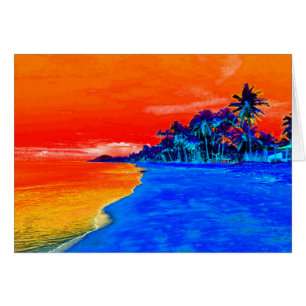 Pop Art Plage Exotique Palmiers