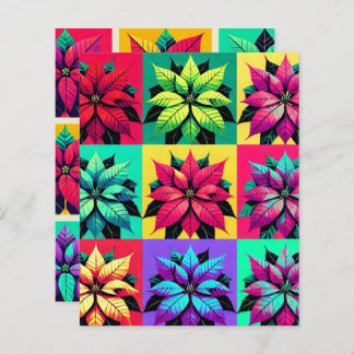 Pop Art Poinsettia Blocs de couleur Papier de scra
