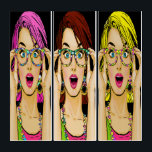 Pop Art POP Triptyque<br><div class="desc">J'adore vraiment celui-ci, et j'ai travaillé sur la peinture sur les images tout l'après-midi tandis que mes nouveaux chiots tristement j'ai découvert détruit mes 4 jeux de longues longues et coûteuses nouvelles stores. Je suppose que c'était un dessert après le dîner de 5 rocking chair. Demain, ils reçoivent TOUTE mon...</div>