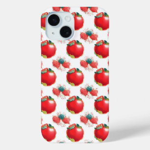 Pop Art Red Pomme et étui téléphonique fraise