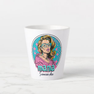 Pop Art Retro Personnalisé (8) Latte Mug