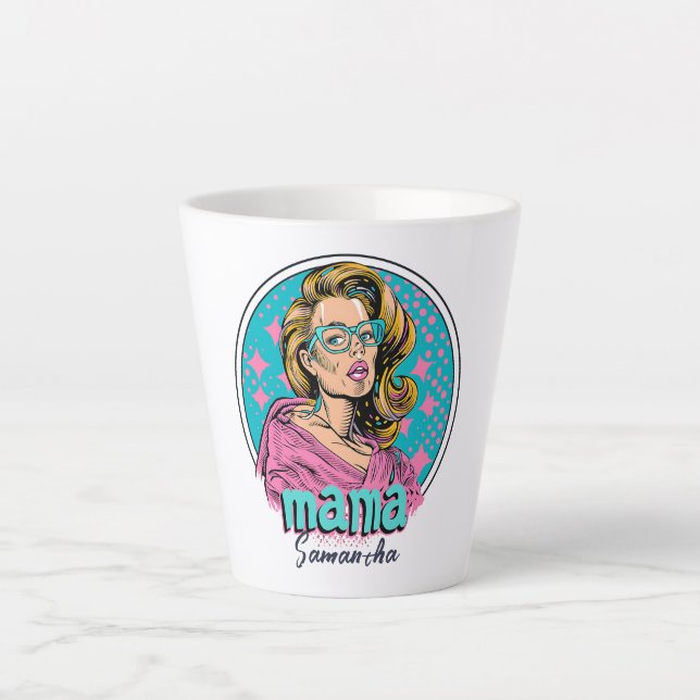 Pop Art Retro Personnalisé (8) Latte Mug (Devant)