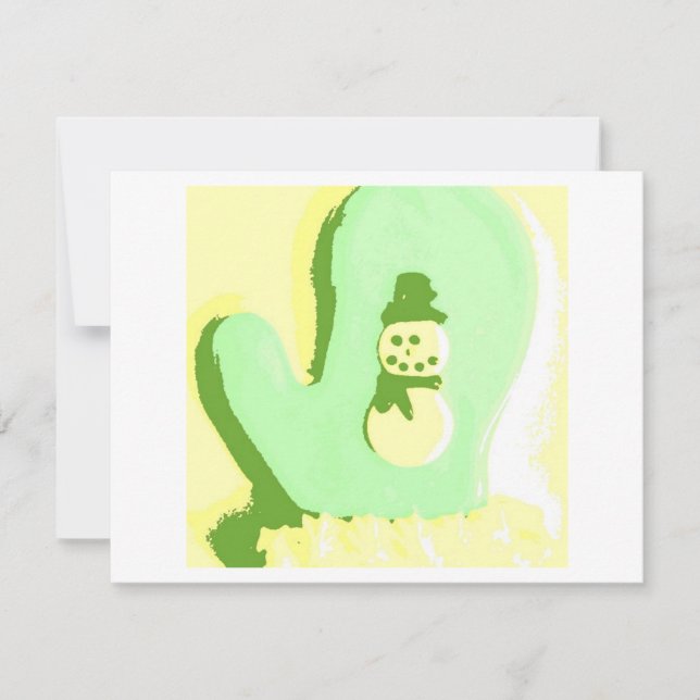 Pop Art Snowman Mitten (Devant)