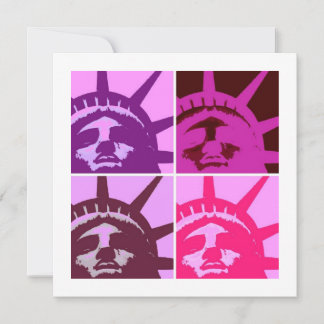 Pop Art Statue de la Liberté Carte Plat