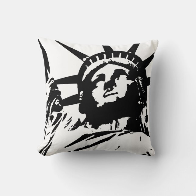 Pop Art Statue of Liberty American MoJo Coussin (Recto)