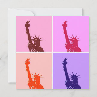 Pop Art Style Statue de la Liberté Invitation